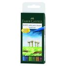 Caneta Pitt Artist Faber Castell Brush 6 Cores Tons de Paisagem Caneta Pitt Artist Faber Castell Brush 6 Cores Tons de Paisagem