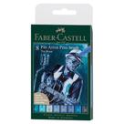 Caneta Pitt Artist Faber Castell Brush The Blues 8 Cores Caneta Pitt Artist Faber Castell Brush The Blues 8 Cores