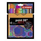 Caneta Ponta Fina Stabilo Point 88 ARTY com 18 Cores 0,4mm Corpo Sextavado Ergonômico Escola Pintura Caneta Ponta Fina Stabilo Point 88 ARTY com 18 Cores 0,4mm Corpo Sextavado Ergonômico Escola Pintura