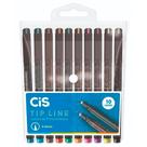 Caneta Ponta Sintética Tip Line Cis - 10 cores