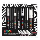 Caneta Posca Artists Collection NIBS Branco - estojo com 4 unidades - Uni-Ball
