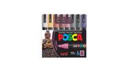 Caneta Posca Pc-5m - Estojo C/ 08 Cores Dark - Uniball
