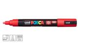 Caneta Posca Uni Ball PC-5M Ponta Cónica Extra Média em Poliéster 2,5 mm - Cor: Red - UNIBALL