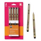Caneta Sakura 50047 Micron 003/005 Fine Tip, preta/sépia, conjunto de 4 peças