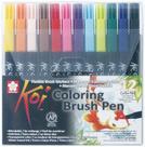Caneta Sakura Koi Coloring Brush 012 Cores XBR-12
