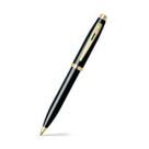 Caneta Sheaffer 100 Esferográfica Preta c/ Detalhes Dourados