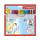 Caneta Stabilo Pen 68 Brush 24 Cores