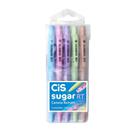 Caneta Sugar Rt C/5 Cores Cis Caneta Sugar Rt C/5 Cores Cis