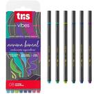 Caneta Superfina Vibes 8 Cores Aurora Boreal - Tris - Molin