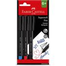 Caneta Supersoft Pen 1.0mm Com 3 Unidades