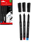 Caneta Supersoft Pen 1.0mm Ponta Media 3 Cores Faber Castell