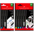 Caneta SuperSoft Pen 1.0mm Ponta Media Faber Castell Kit 8un