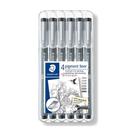 Caneta Técnica Staedtler Pigment Liner Nanquim com 6 Peças