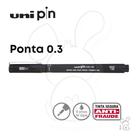 Caneta Técnica UNI-BALL UniPin Preta - Fine Line Nanquim Uniball