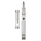 Caneta-tinteiro Asvine V200 Titanium com enchimento a vácuo Bock Nib
