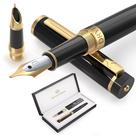 Caneta-tinteiro Dryden Designs com pontas médias e finas, caixa luxuosa