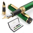 Caneta-tinteiro Dryden Designs verde esmeralda, ponta média e fina
