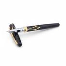 Caneta tinteiro executiva metal dourado ponta fina 0,38mm