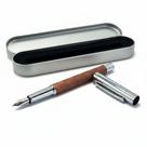 Caneta tinteiro executiva pena cobre caixa metal 0,5mm luxo