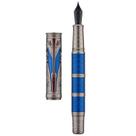 Caneta-tinteiro Hongdian D5X azul com ponta média e conversor