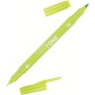 Caneta Tombow Twin Tone Dual Tip Verde Amarelado