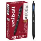 Caneta uni-ball 207PLUS+ Gel 0,7 mm azul, pacote com 12