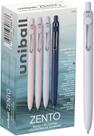 Caneta Uniball Zento Liquid Gel Tinta Retrátil de 0,7 mm Dúzia