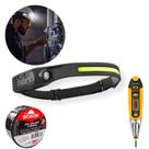 Caneta Verificação Tensão Com Lanterna LED Cabeça e Fita Isolante