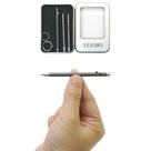 Caneta YEEMO Mini de Titânio 8,2 cm com Ação Bolt e Chaveiro Caneta YEEMO Mini de Titânio 8,2 cm com Ação Bolt e Chaveiro