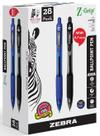 Caneta Zebra Z-Grip esferográfica retrátil de 0,7 mm, pacote com 28