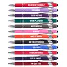Canetas Actsun, pacote com 12, tinta preta, caneta touch, presente motivacional