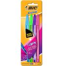 Canetas Coloridas BIC Fashion Esferograficas - KIT 4 Cores