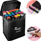 Canetas Coloridas Kit 24 Canetinhas Bobbie Goods Conjunto Marcadoras de Ponta Dupla para Colorir Canetas Coloridas Kit 24 Canetinhas Bobbie Goods Conjunto Marcadoras de Ponta Dupla para Colorir