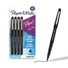 Canetas com ponta de feltro Paper Mate Flair Medium Point Black 4 unidades