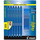 Canetas de gel apagáveis PILOT FriXion Pack 6 azuis + 4 recargas de 0,7 mm