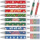 Canetas de gel Cholemy Christmas 72 unidades de tinta preta retrátil de 1 mm