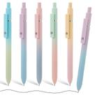 Canetas de gel felofty, 5 peças, ponto médio, 0,7 mm, gradiente de tinta preta
