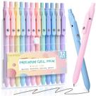 Canetas de gel Fenmay de 0,5 mm, tinta preta de ponta fina, 12 unidades