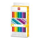 Canetas de gel IQ LEGO Stationery, pacote com 10 (53100) para maiores de 6 anos