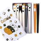 Canetas de gel LiYiQ, pacote com 8, tinta lisa Cat Design de 0,38 mm