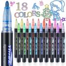 Canetas de gel metálico Glitter YITHINC Outline Shimmer Markers Canetas de gel metálico Glitter YITHINC Outline Shimmer Markers