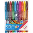 Canetas de Gel Trigel 1.0mm 10 Unidades - Cis Canetas de Gel Trigel 1.0mm 10 Unidades - Cis