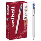 Canetas de gel Uniball One Retrátil Micro Point de 0,5 mm de tinta azul