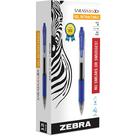 Canetas de gel Zebra Sarasa Dry X20 de 0,7 mm, tinta azul, pacote com 12