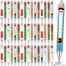 Canetas de Natal Tinta de gel retrátil Geyoga 48 unidades de tinta preta Canetas de Natal Tinta de gel retrátil Geyoga 48 unidades de tinta preta