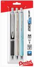 Canetas de tinta gel Pentel Energel Alloy RT 0,7 mm, pacote com 3 Canetas de tinta gel Pentel Energel Alloy RT 0,7 mm, pacote com 3