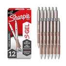 Canetas de tinta gel Sharpie S-Gel Medium Point 0,7 mm pretas, pacote com 12