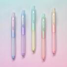 Canetas de tinta gel WRITECH retráteis de 0,7 mm, ponta fina, 5 quilates, pretas