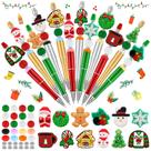 Canetas dobráveis de Natal FFNIU de 12 peças com miçangas de silicone