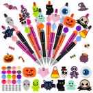 Canetas dobráveis FFNIU Halloween com 12 contas de silicone e 24 contas